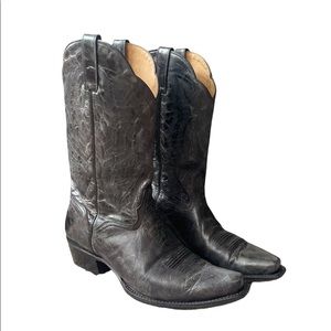 JB Dillon pointed black cowboy boots